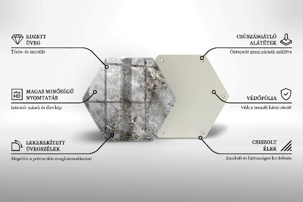 Deska szklana do kuchni Tekstura kamienia