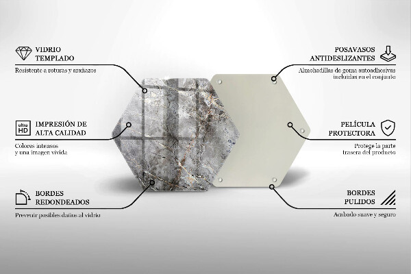 Deska szklana do kuchni Tekstura kamienia