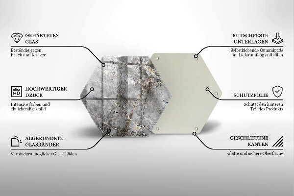 Deska szklana do kuchni Tekstura kamienia