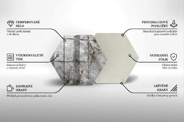 Deska szklana do kuchni Tekstura kamienia