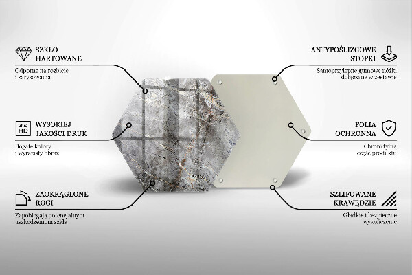 Deska szklana do kuchni Tekstura kamienia