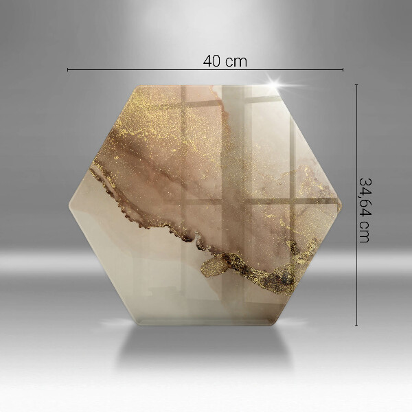 Deska szklana do kuchni Abstrakcja złoto