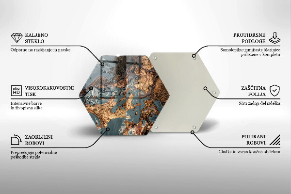 Deska kuchenna Złota struktura skały