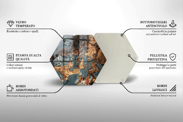 Deska kuchenna Złota struktura skały