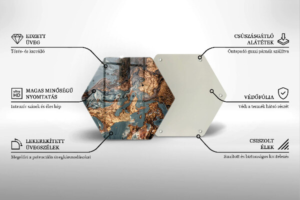 Deska kuchenna Złota struktura skały