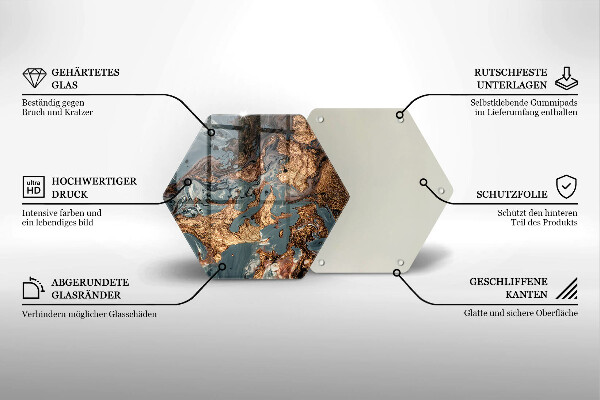 Deska kuchenna Złota struktura skały