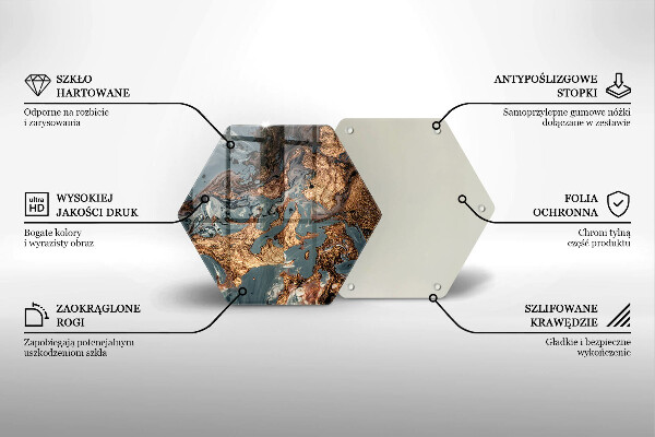 Deska kuchenna Złota struktura skały