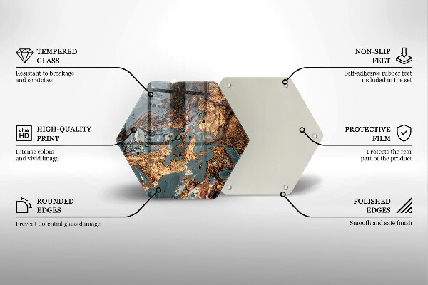 Deska kuchenna Złota struktura skały