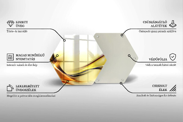 Deska szklana do kuchni Abstrakcja linie światła