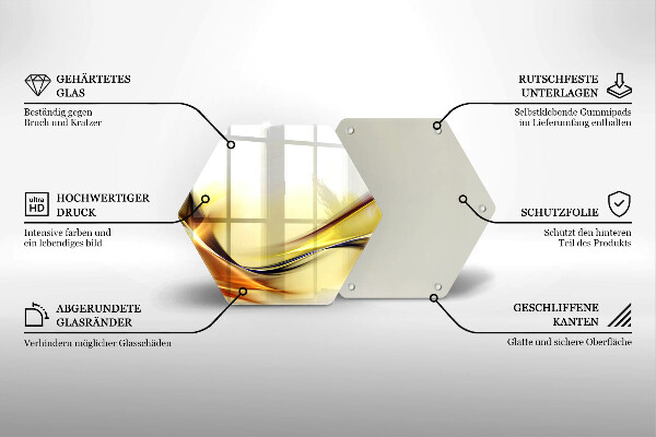 Deska szklana do kuchni Abstrakcja linie światła