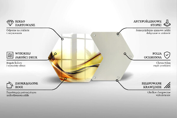 Deska szklana do kuchni Abstrakcja linie światła