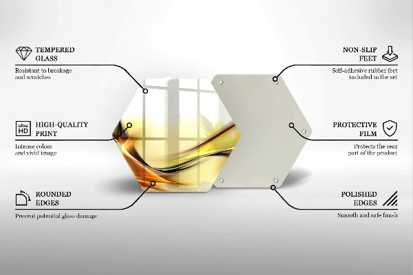 Deska szklana do kuchni Abstrakcja linie światła