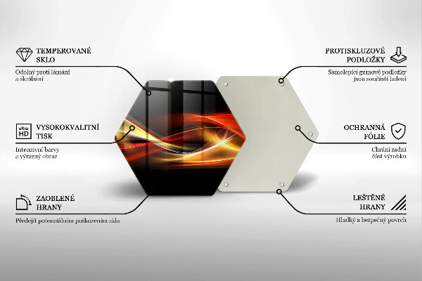 Deska szklana do kuchni Abstrakcja dym i światło
