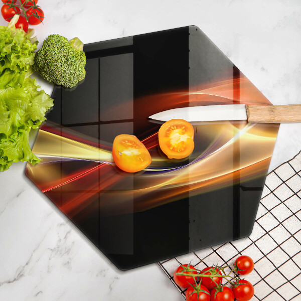 Deska szklana do kuchni Abstrakcja dym i światło