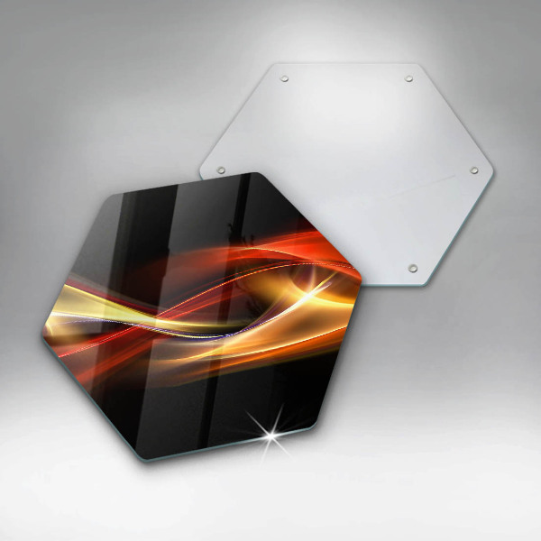 Deska szklana do kuchni Abstrakcja dym i światło