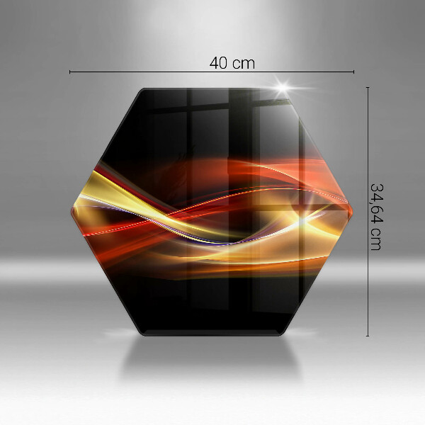 Deska szklana do kuchni Abstrakcja dym i światło