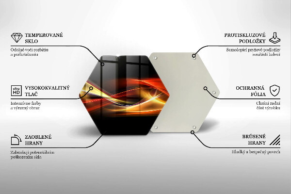 Deska szklana do kuchni Abstrakcja dym i światło