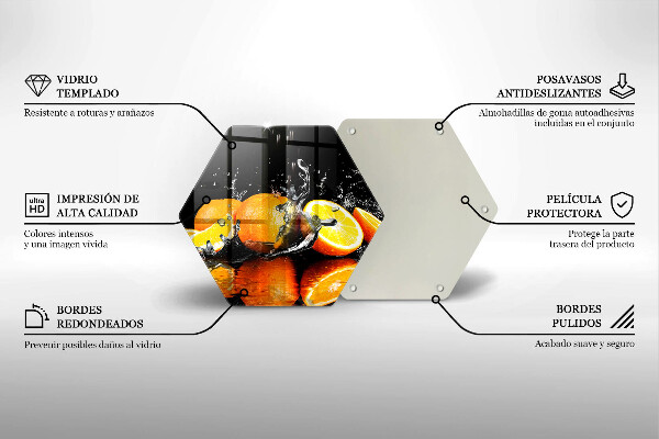 Deska szklana do kuchni Soczyste owoce pomarańcze