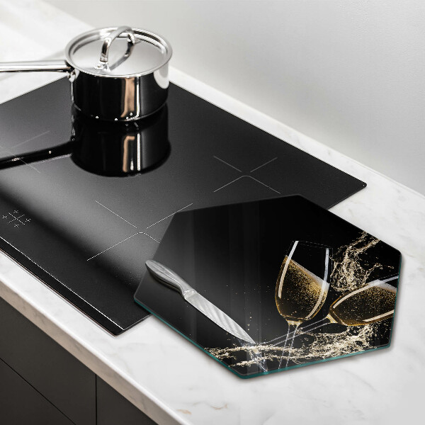 Deska szklana do kuchni Kieliszki szampana