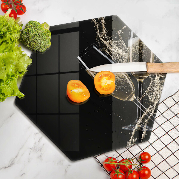 Deska szklana do kuchni Kieliszki szampana