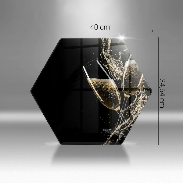 Deska szklana do kuchni Kieliszki szampana