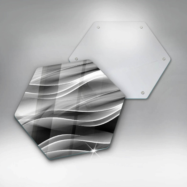 Deska szklana do kuchni Abstrakcja łagodne linie