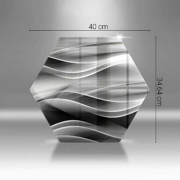 Deska szklana do kuchni Abstrakcja łagodne linie