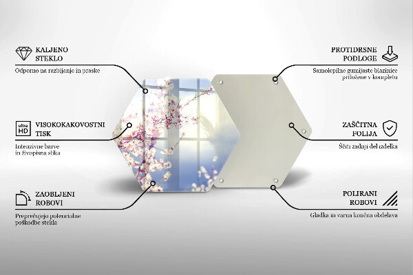 Deska szklana do kuchni Kwitnące drzewo