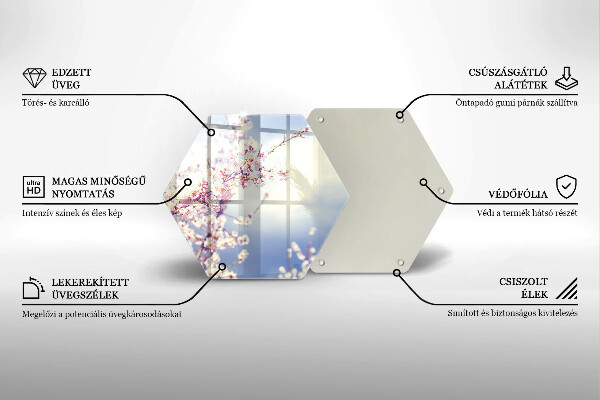 Deska szklana do kuchni Kwitnące drzewo