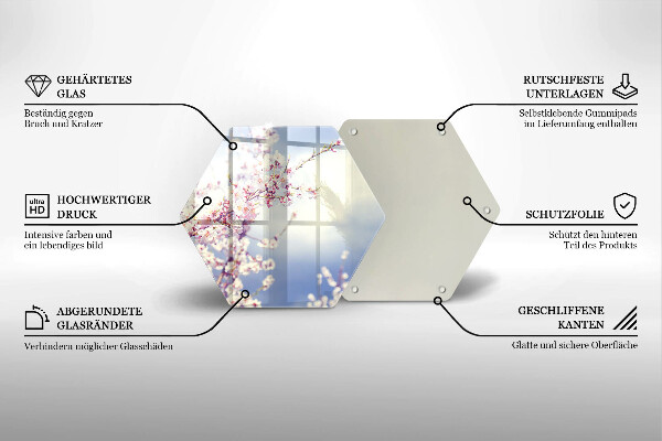 Deska szklana do kuchni Kwitnące drzewo