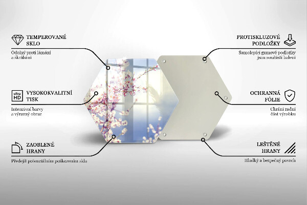 Deska szklana do kuchni Kwitnące drzewo
