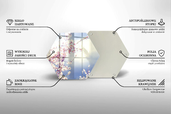 Deska szklana do kuchni Kwitnące drzewo