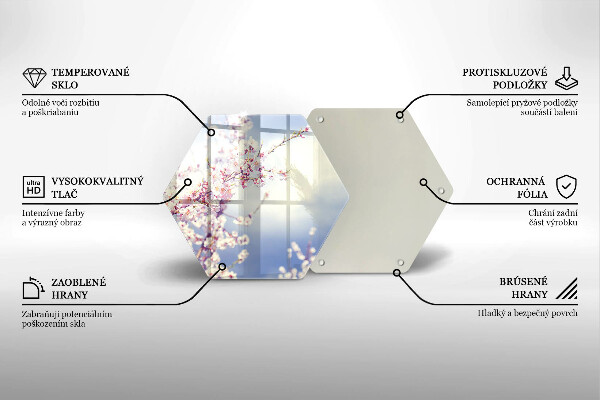 Deska szklana do kuchni Kwitnące drzewo