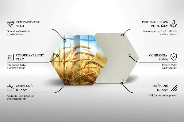 Deska szklana do kuchni Kłosy zbóż na polu