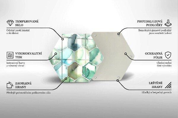Deska kuchenna Akwarelowe heksagony
