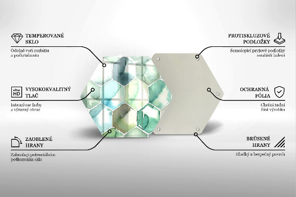 Deska kuchenna Akwarelowe heksagony