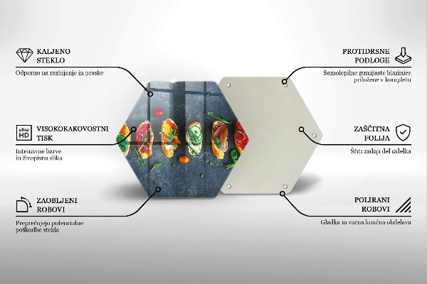 Deska kuchenna Kolorowe kanapki