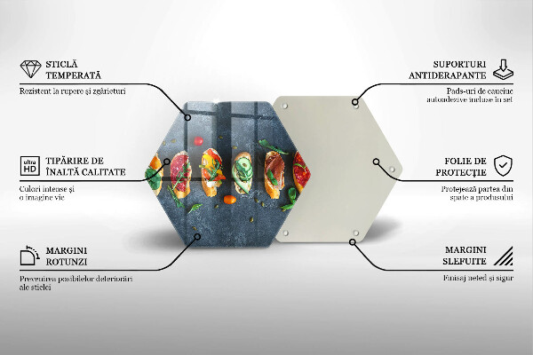 Deska kuchenna Kolorowe kanapki