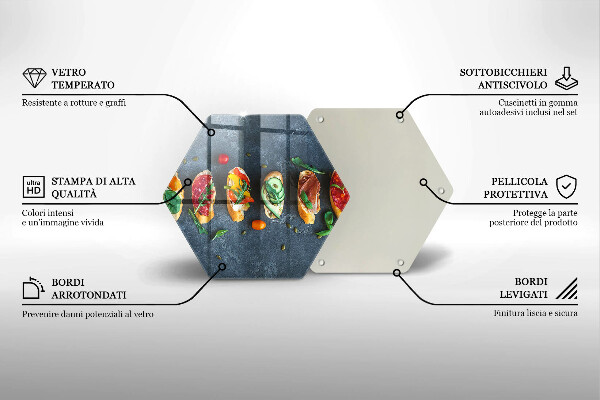 Deska kuchenna Kolorowe kanapki