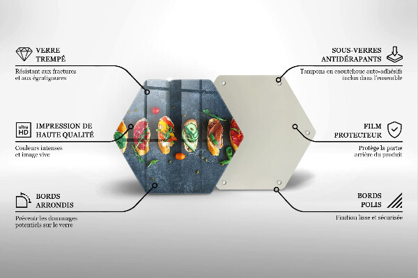 Deska kuchenna Kolorowe kanapki