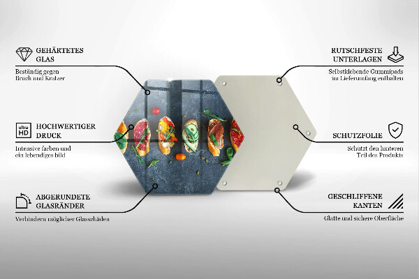 Deska kuchenna Kolorowe kanapki