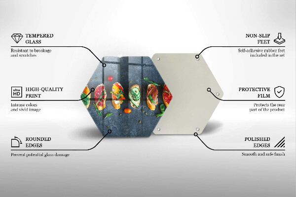 Deska kuchenna Kolorowe kanapki