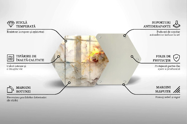 Deska kuchenna Tekstura marmur ze złotem