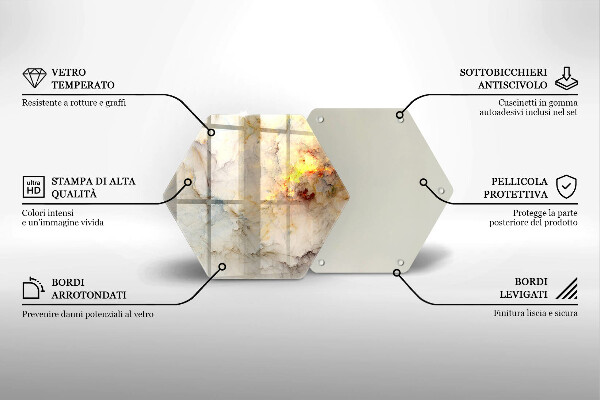 Deska kuchenna Tekstura marmur ze złotem
