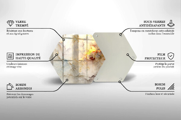 Deska kuchenna Tekstura marmur ze złotem