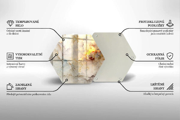 Deska kuchenna Tekstura marmur ze złotem
