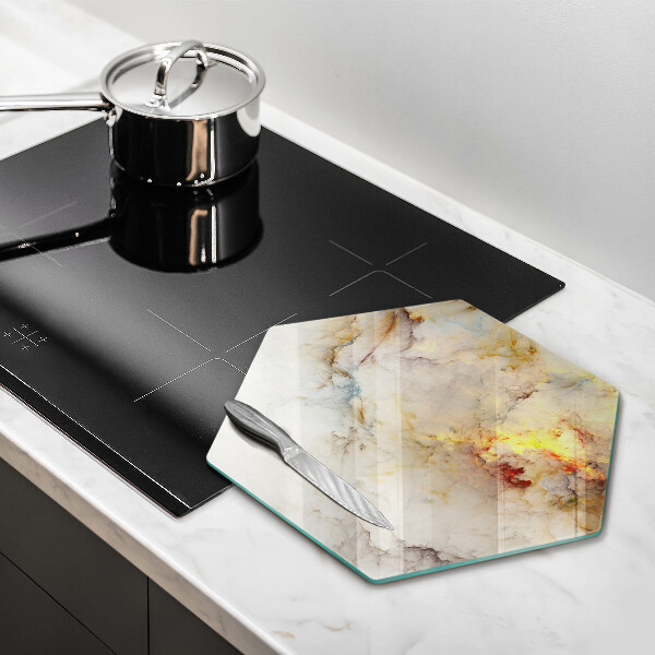 Deska kuchenna Tekstura marmur ze złotem