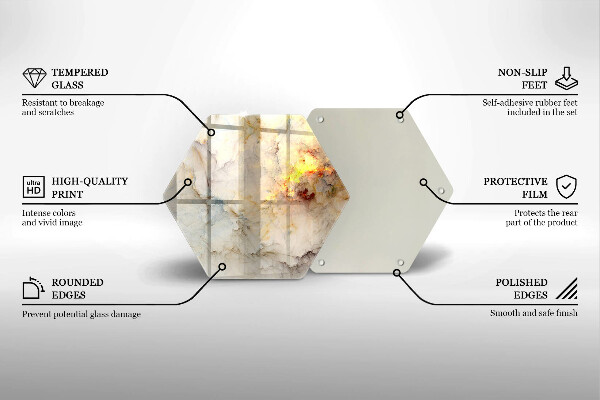 Deska kuchenna Tekstura marmur ze złotem