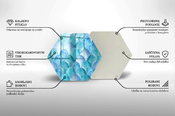 Deska kuchenna Akwarelowe łuski