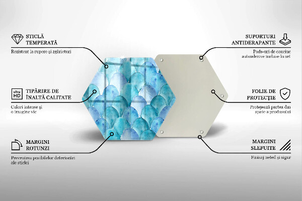 Deska kuchenna Akwarelowe łuski